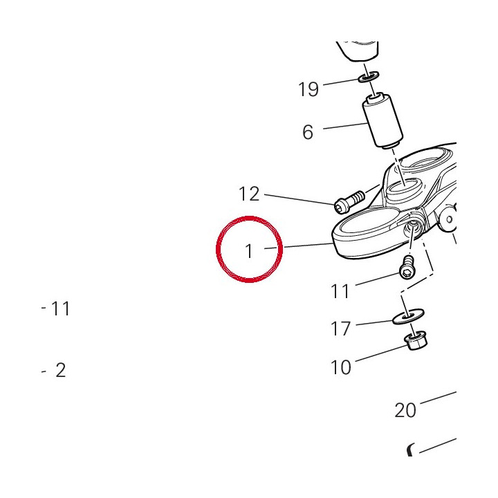 Tête de direction — réf. 34111801BA | Ducati Store