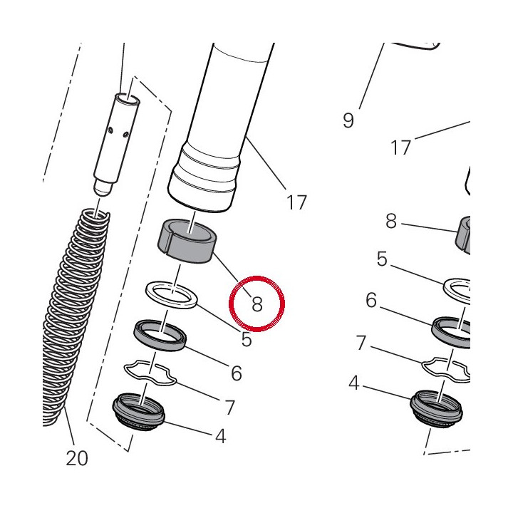 Douille inférieure 34913571A — réf. 34913571A | Ducati Store