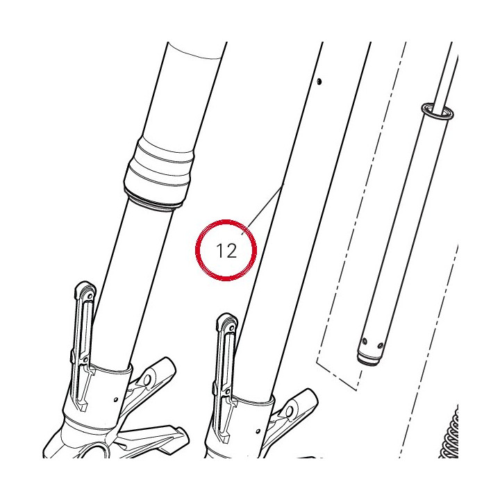 Unité pied de forche + — réf. 34923041A | Ducati Store