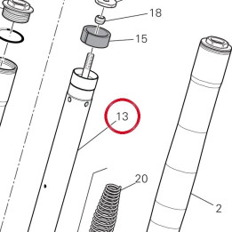 Unité pied de forche + — réf. 34923031A | Ducati Store