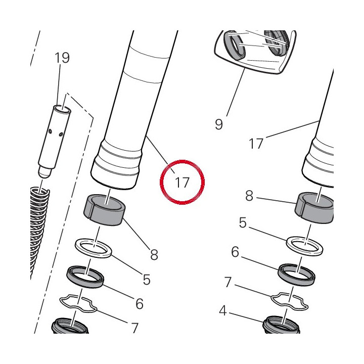 Tube porteur 34914991A — réf. 34914991A | Ducati Store