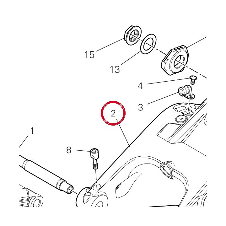 Bras oscillant arrière — réf. 37012493AA | Ducati Store