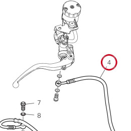 Durite maître cylindre av — réf. 61811702B | Ducati Store