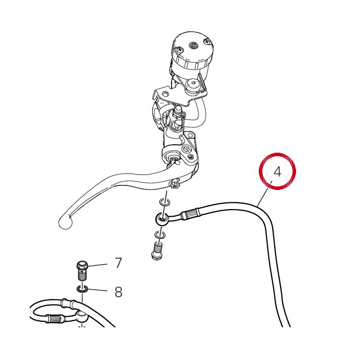 Durite maître cylindre av — réf. 61811702B | Ducati Store