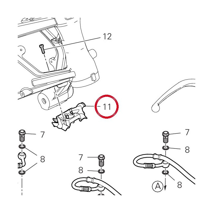 Support tuyaux Abs 8291N531A — réf. 8291N531A | Ducati Store