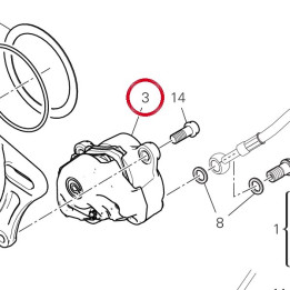 Étrier frein arrière — réf. 61140421A | Ducati Store