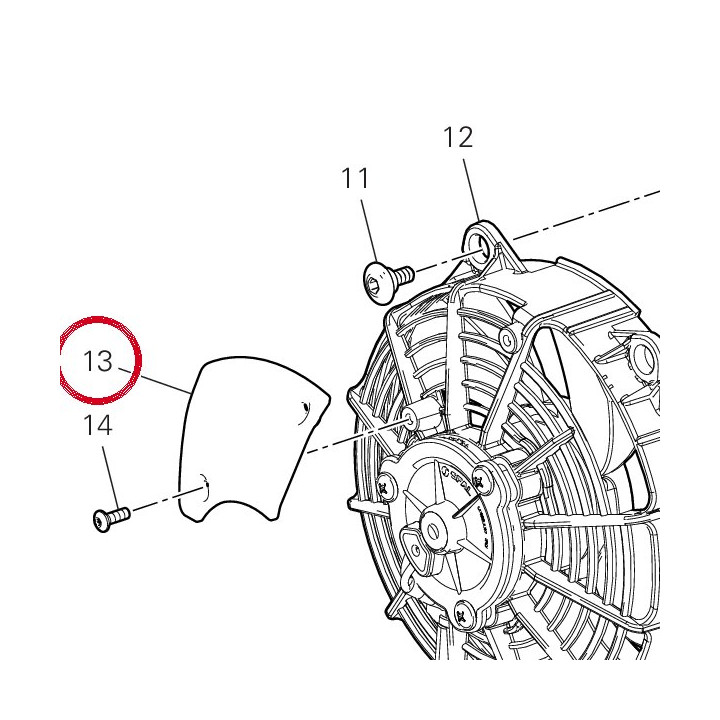 Déflecteur gauche 48412751A — réf. 48412751A | Ducati Store
