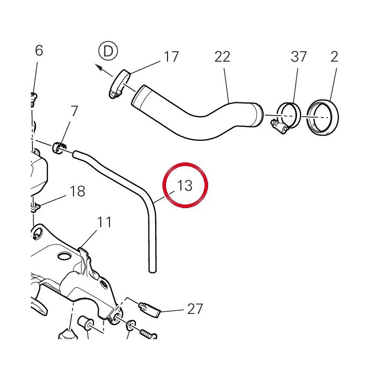 Tube D'Event 93410201A — réf. 93410201A | Ducati Store