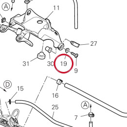 Entretoise 71615211AA — réf. 71615211AA | Ducati Store