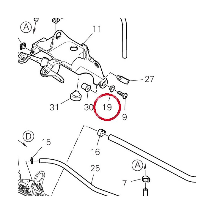 Entretoise 71615211AA — réf. 71615211AA | Ducati Store