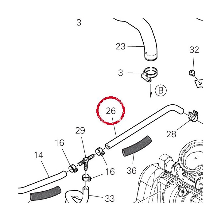 Tube D'Event culasse — réf. 93511791A | Ducati Store