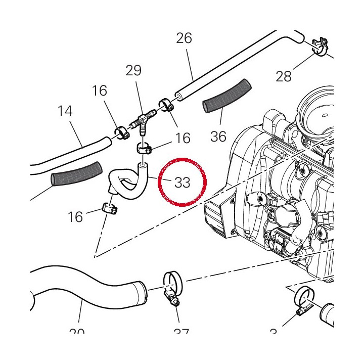 Tube D'Event culasse — réf. 80018341A | Ducati Store