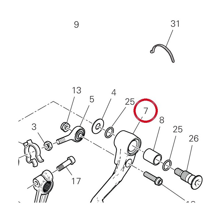 Levier de commande — réf. 45623511AA | Ducati Store