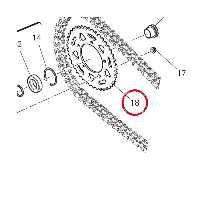 Couronne D43 49412131AA — réf. 49412131AA | Ducati Store