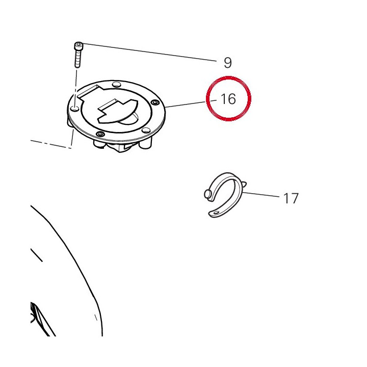 Bouchon réservoir carburant — réf. 89520711A | Ducati Store