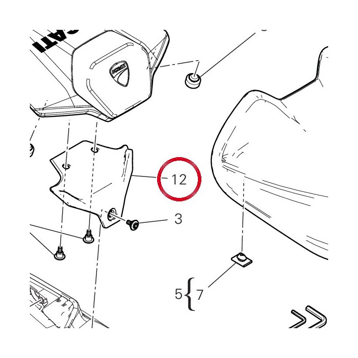 Support 8301L111A — réf. 8301L111A | Ducati Store