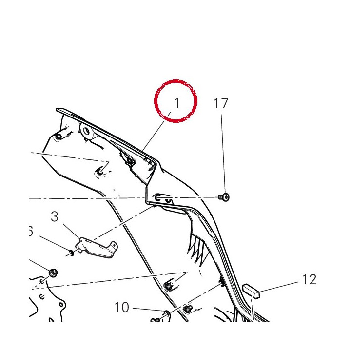 Cadre arrière gauche — réf. 46910422B | Ducati Store