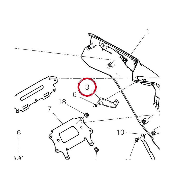 Filet arrière gauche — réf. 4601L061B | Ducati Store