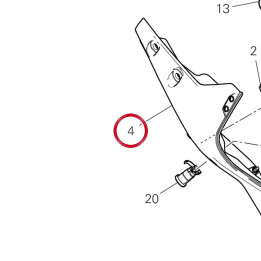 Cadre arrière droit — réf. 46910432B | Ducati Store