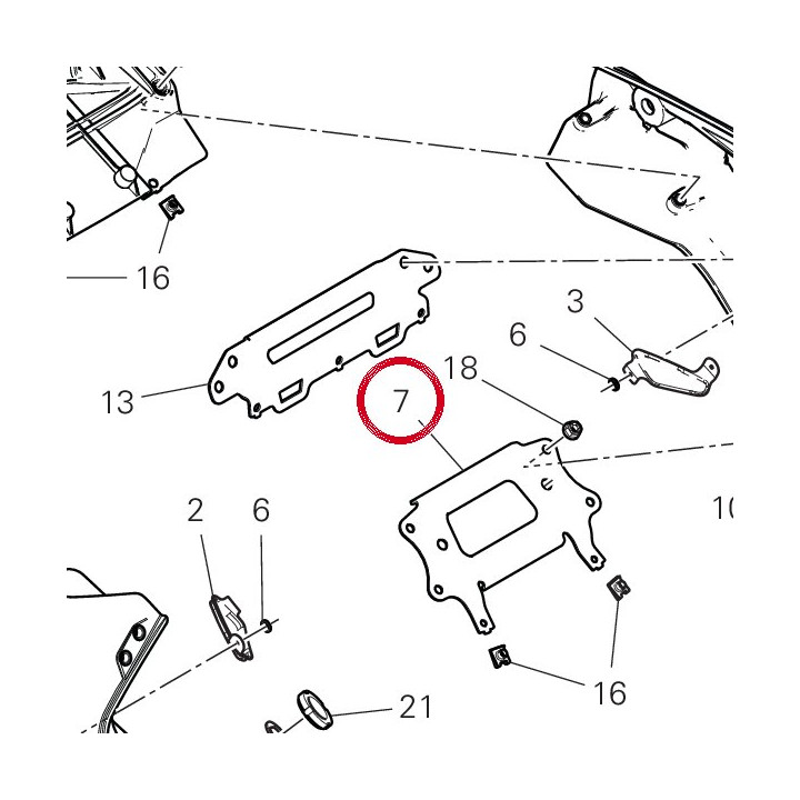 Traverse centrale — réf. 8301I971AA | Ducati Store