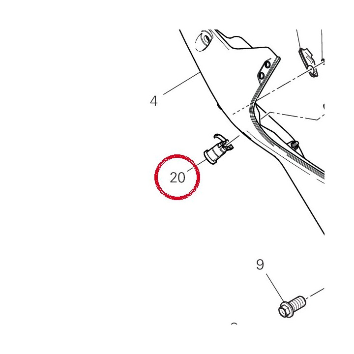 Serrure selle 59820572A — réf. 59820572A | Ducati Store