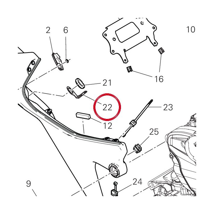 Support verrou serrure — réf. 83014401A | Ducati Store