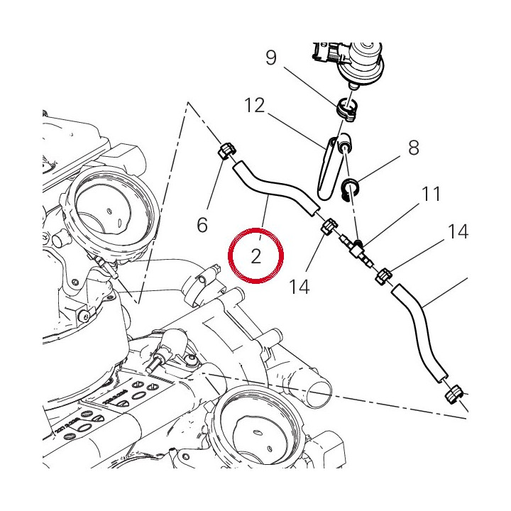 Tuyau 59014131A — réf. 59014131A | Ducati Store