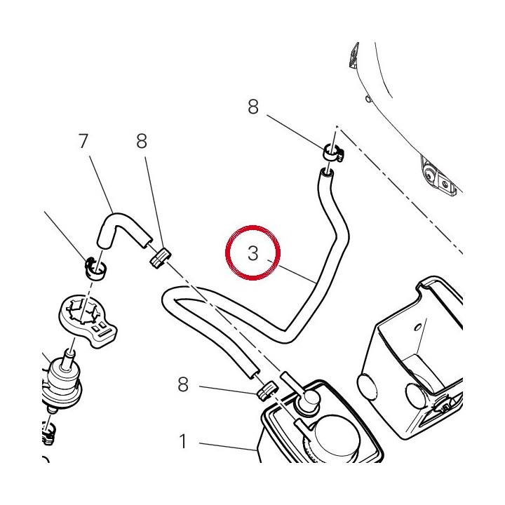 Tuyau 93511941A — réf. 93510881A | Ducati Store