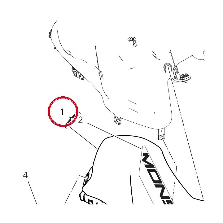 Assieme coperchio droit — réf. 480PC262AA | Ducati Store