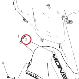 Decalcomanie droite — réf. 4381E441AD | Ducati Store