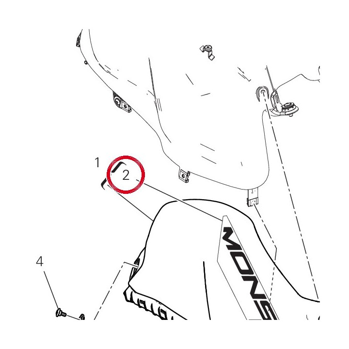 Decalcomanie droite — réf. 4381E441AD | Ducati Store