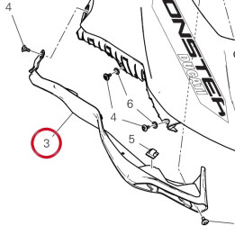 Bande réservoir droit — réf. 4801C283A | Ducati Store