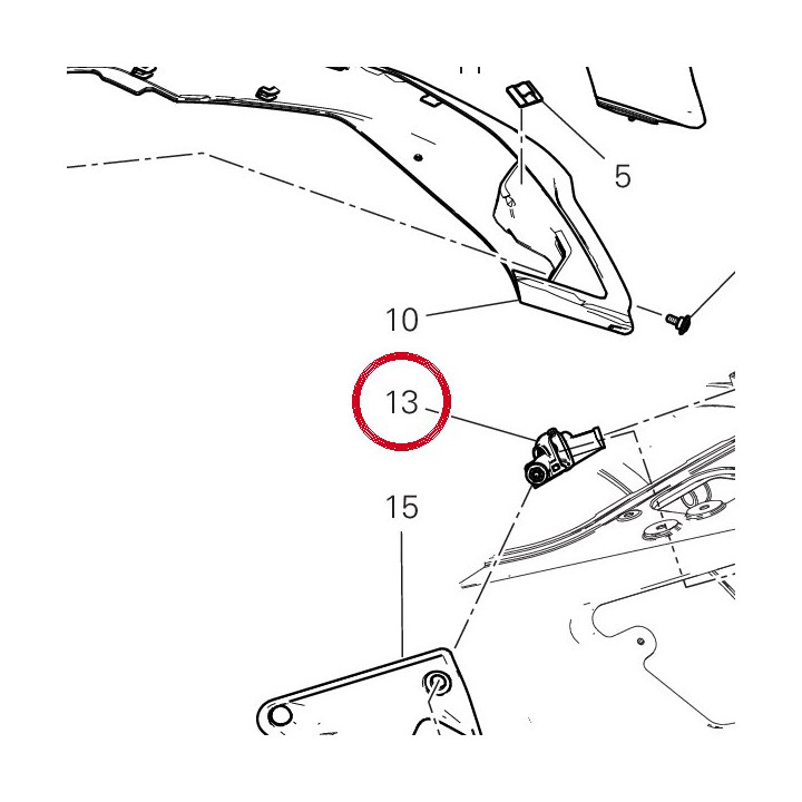 Étrier de jonction — réf. 8291N241A | Ducati Store