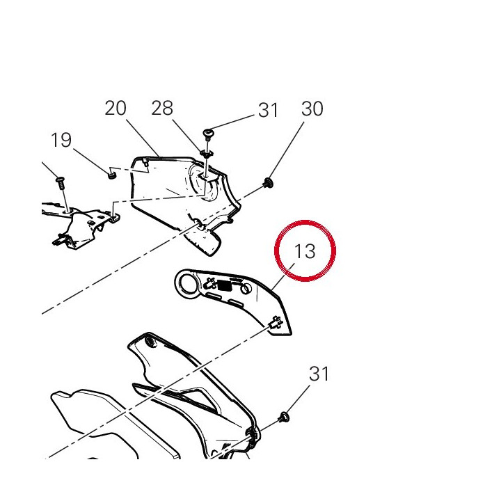 Pare-Chaleur cadre gauche — réf. 4601L191A | Ducati Store