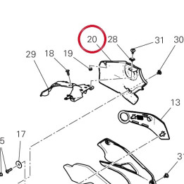 Protection gauche culasse — réf. 4601I682B | Ducati Store