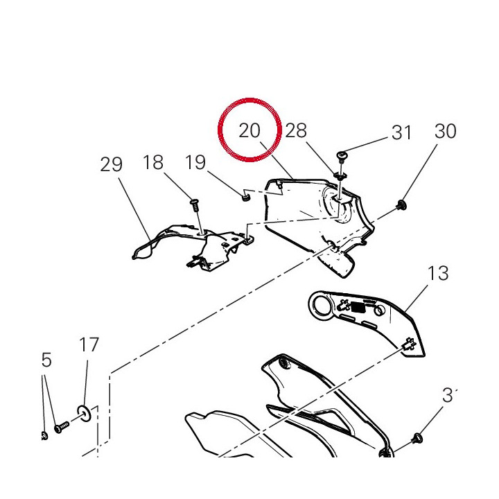 Protection gauche culasse — réf. 4601I682B | Ducati Store