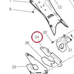 Panneau insonorisant — réf. 48612692B | Ducati Store