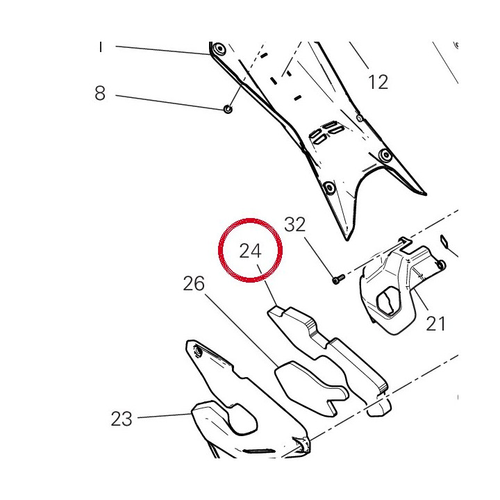 Panneau insonorisant — réf. 48612692B | Ducati Store