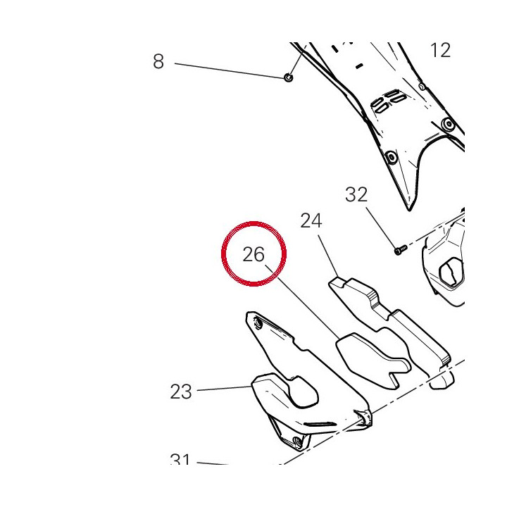 Panneau insonorisant vase — réf. 48612741A | Ducati Store