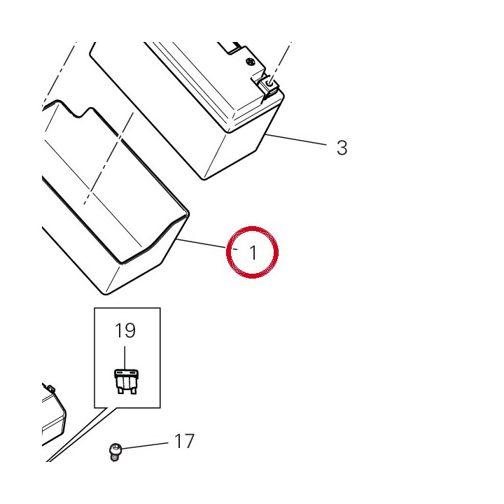 Support batterie 86613111A — réf. 86613111A | Ducati Store