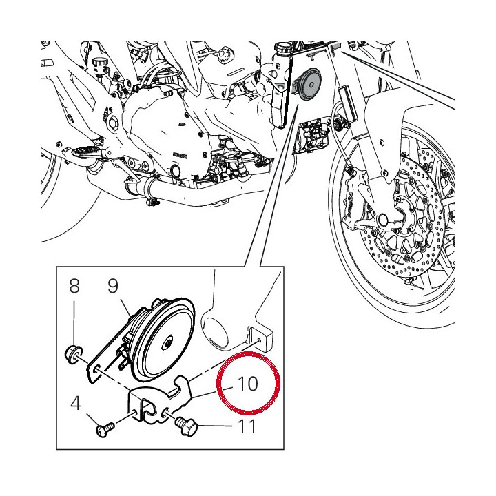 Equerre 8301L121BA — réf. 8301L121BA | Ducati Store