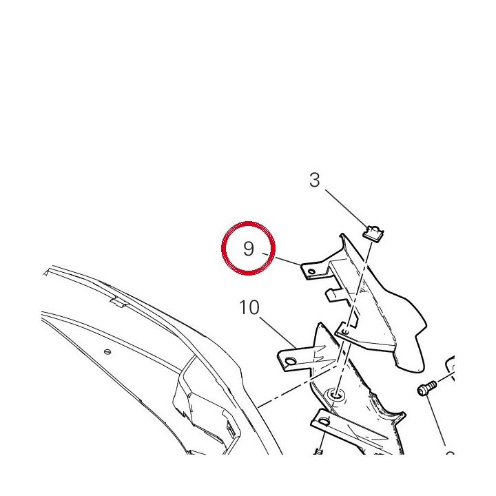 Support supérieur gauche — réf. 8291N181A | Ducati Store
