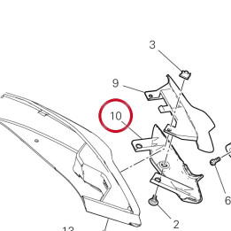 Support inférieure gauche — réf. 8291N191A | Ducati Store