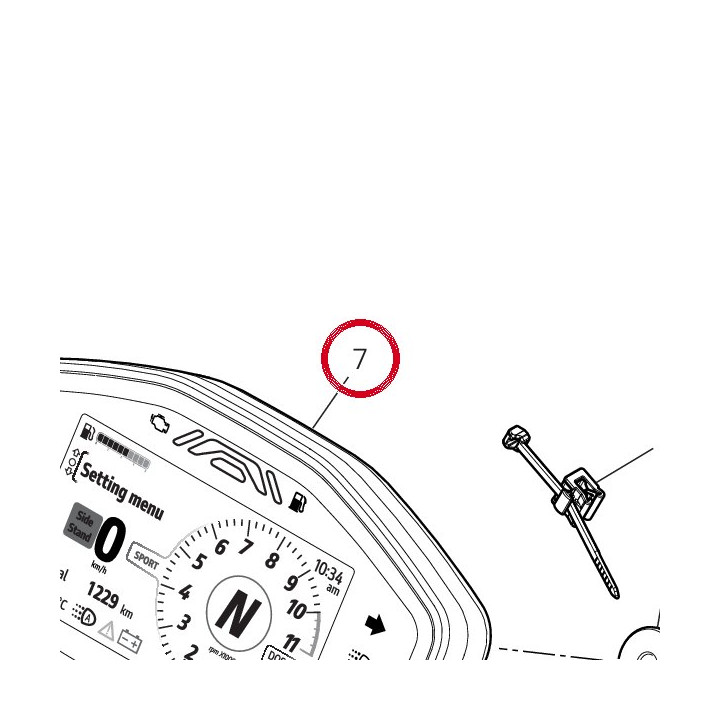 Tableau de bord 40611886B — réf. 40611886B | Ducati Store
