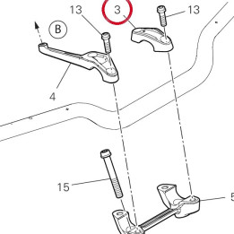 Cavalier guidon, supérieur — réf. 96211872AA | Ducati Store