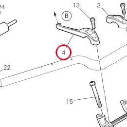 Cavalier guidon, supérieur — réf. 36016351AA | Ducati Store
