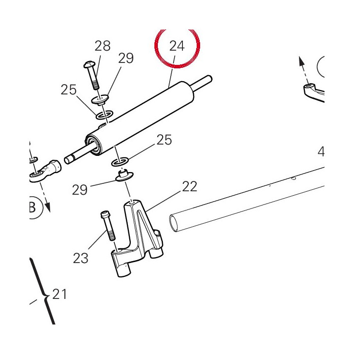 Amortisseur de direction — réf. 36420223A | Ducati Store