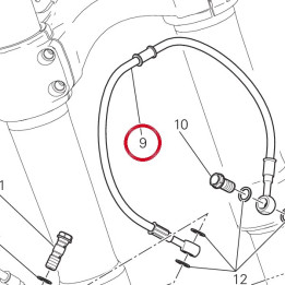 Tuyau frein avant — réf. 61810901A | Ducati Store