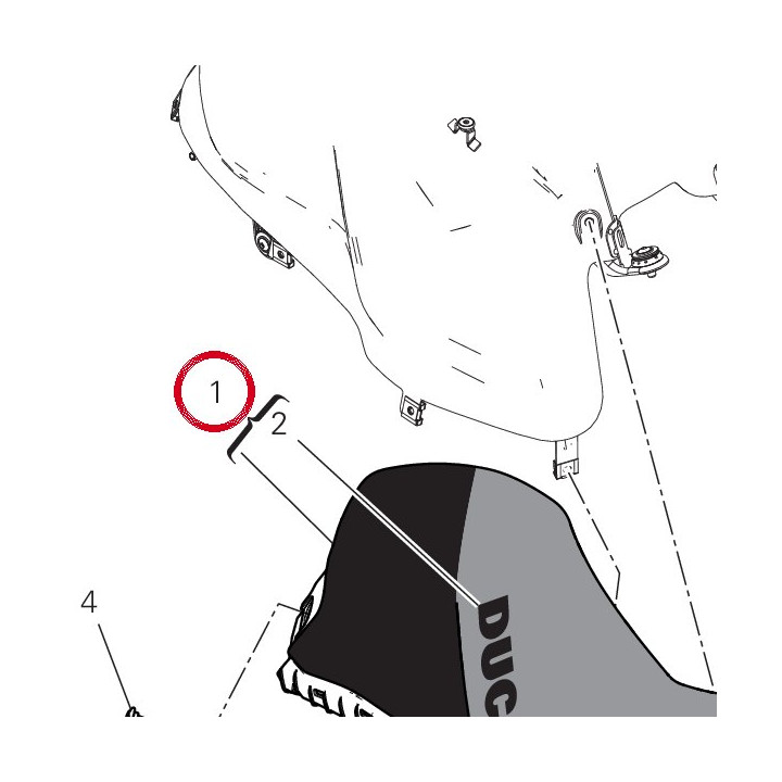 Assieme coperchio droit — réf. 480PC262AD | Ducati Store
