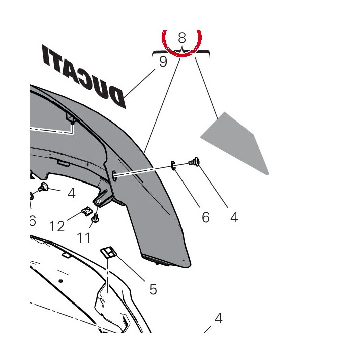 Assieme coperchio gauche — réf. 480PC252AD | Ducati Store